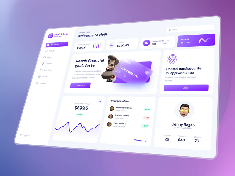 Business Activity Dashboard UI