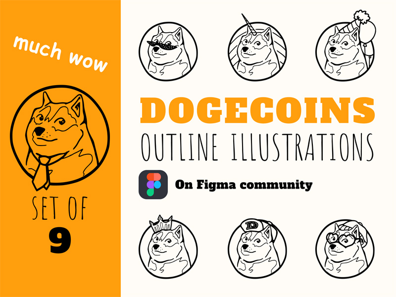 Dogecoin Illustrations Pack