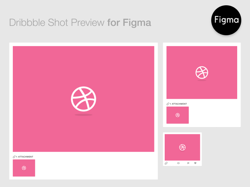 Dribbble Shot Aperçu pour Figma