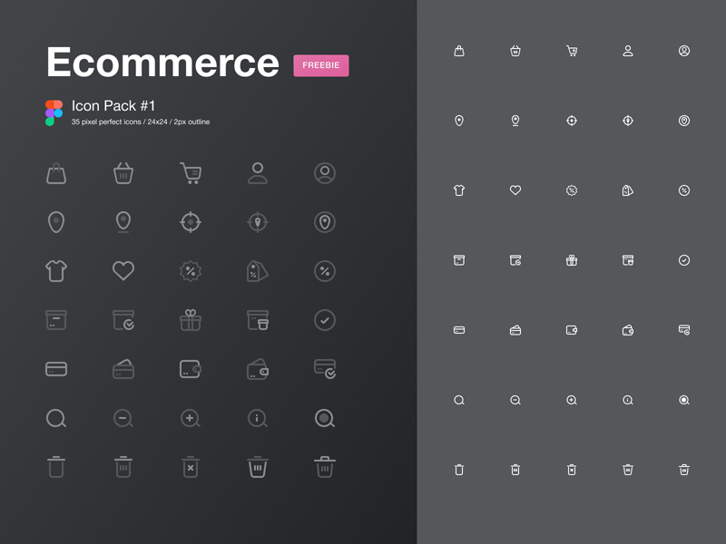 E-Commerce-Symbole Pack für Figma