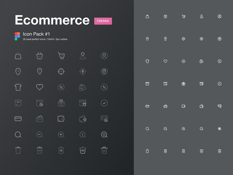 Pack d'icônes de commerce électronique pour Figma