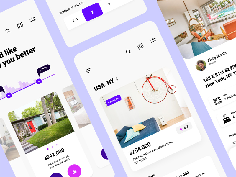 Immobilien -App -UI -Design