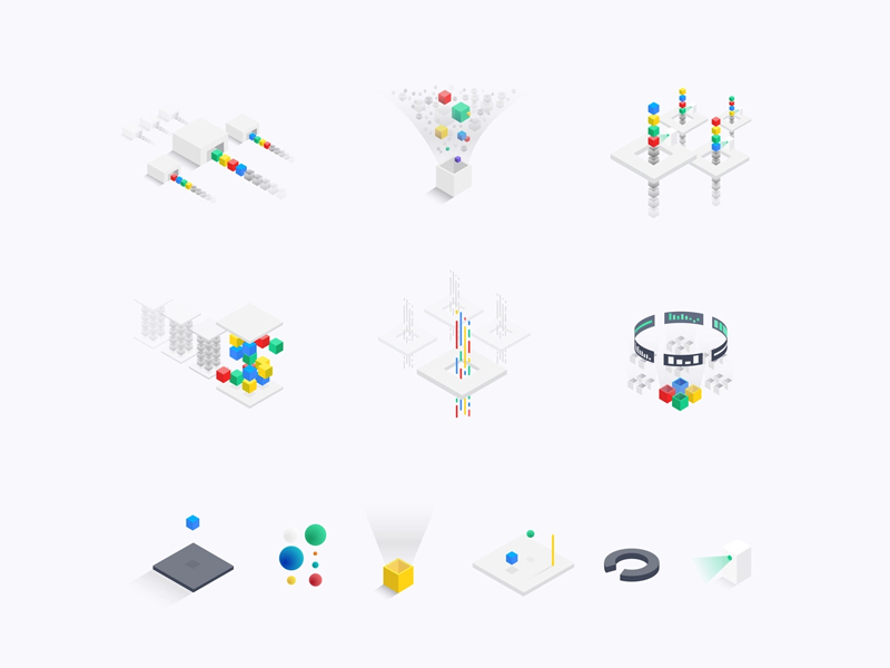 Isometric 3D Elements and Illustrations