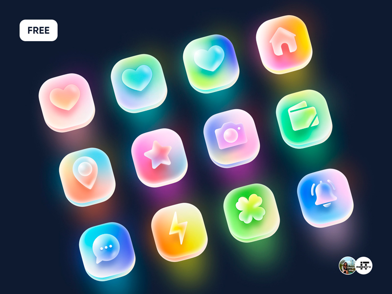 Gradient Backgrounds for Icons