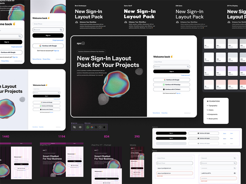 Anmeldebildschirm UI Kit