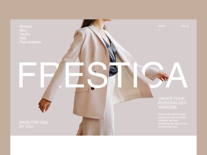 ファッションeコマースのウェブサイトテンプレート（fresta）