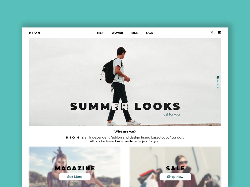 Modemarken -Landing -Page -Vorlage