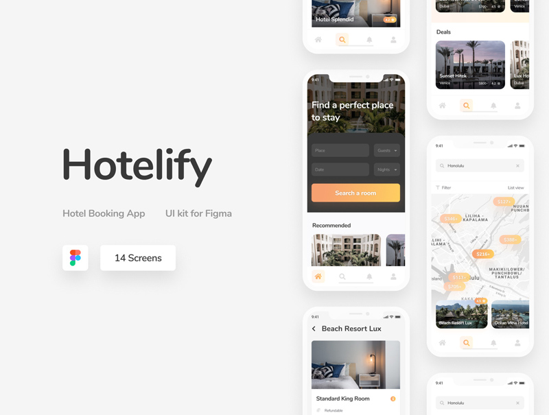 Hotelbuchungs -App -Design - Hotelify