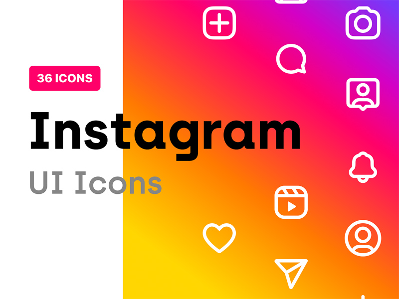 Iconos de ui de Instagram