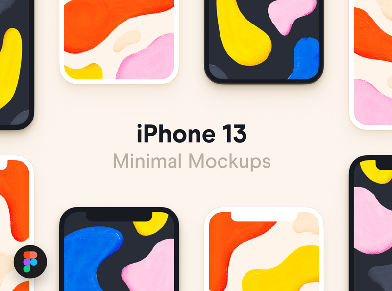 Mockups mínimos de iPhone 13