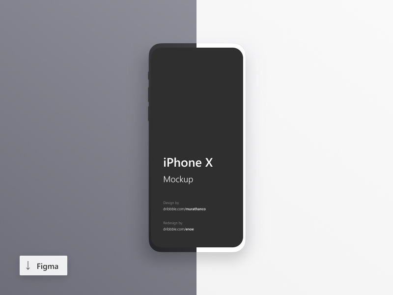 iPhone X Minimalistic Mockups for Figma