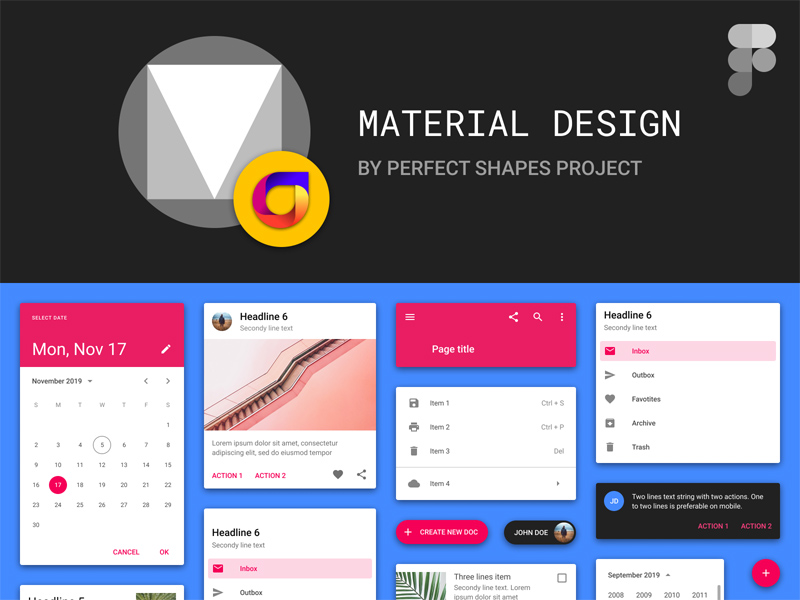 Kit de diseño de material para figma