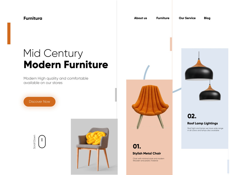 Modèle de site Web de meubles modernes