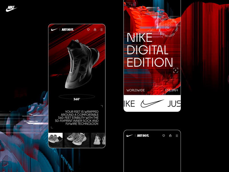 Concepto de aplicación móvil de Nike
