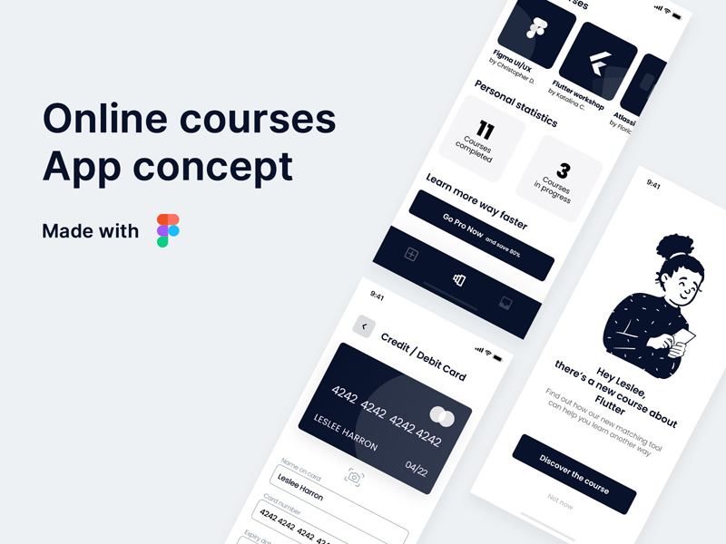 Online Courses Mobile App Design