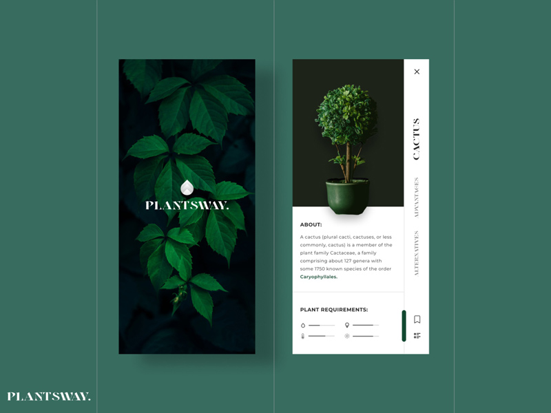 Plants App Concept  -  Plantsway
