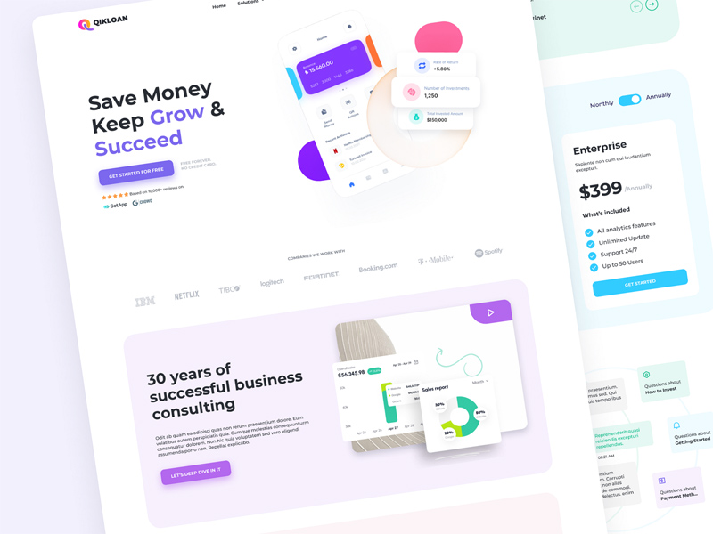 Banking Service Website Template (Qikloan)