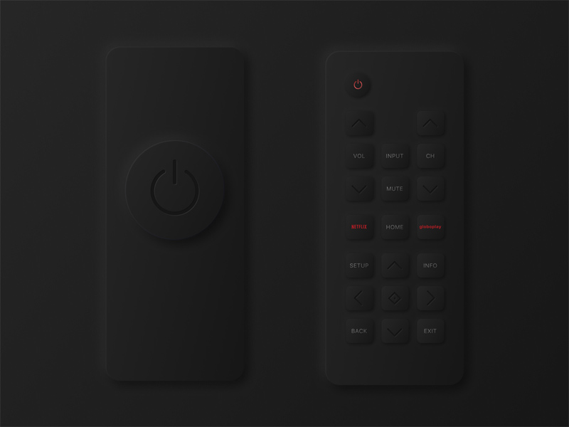 Neumorphism Remote Control