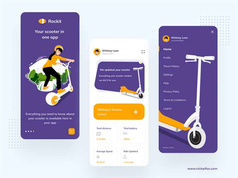 E-Scooter App Dashboard