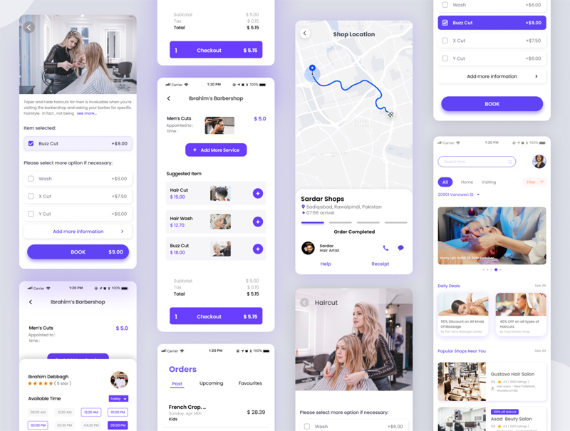 Hair Salon App Design