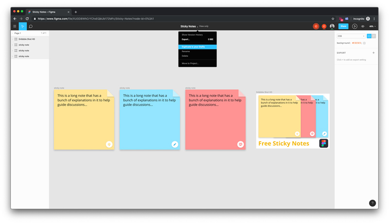 Notes collantes pour Figma