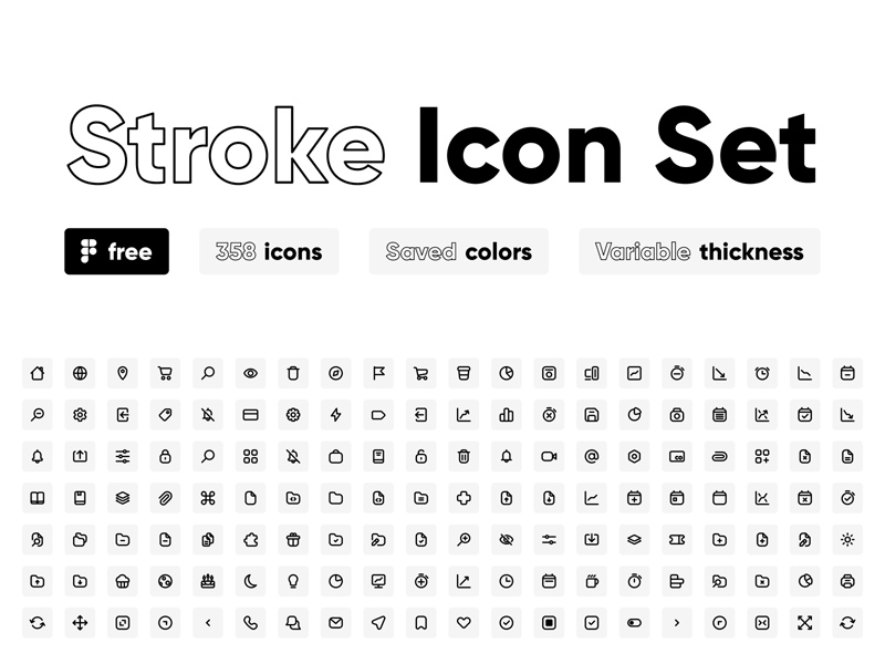 Figmaのストロークアイコンセット