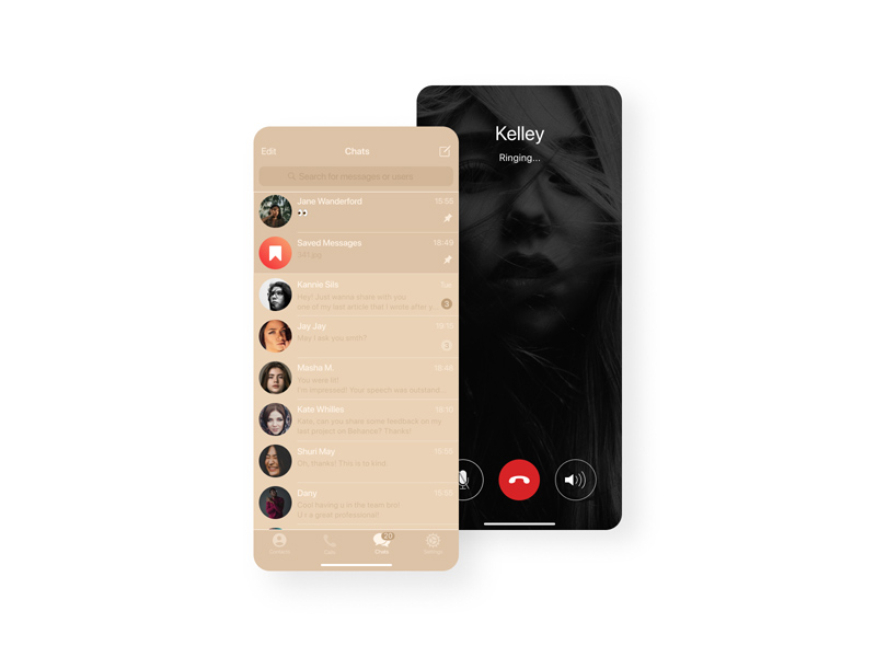 Telegrama de iOS ui kit