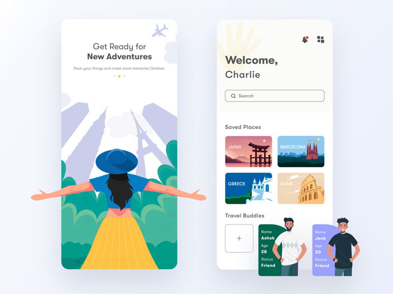 Travel App UI for Figma