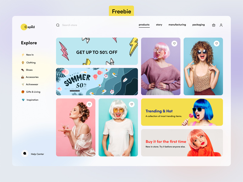 Wigs – Ecommerce Website UI