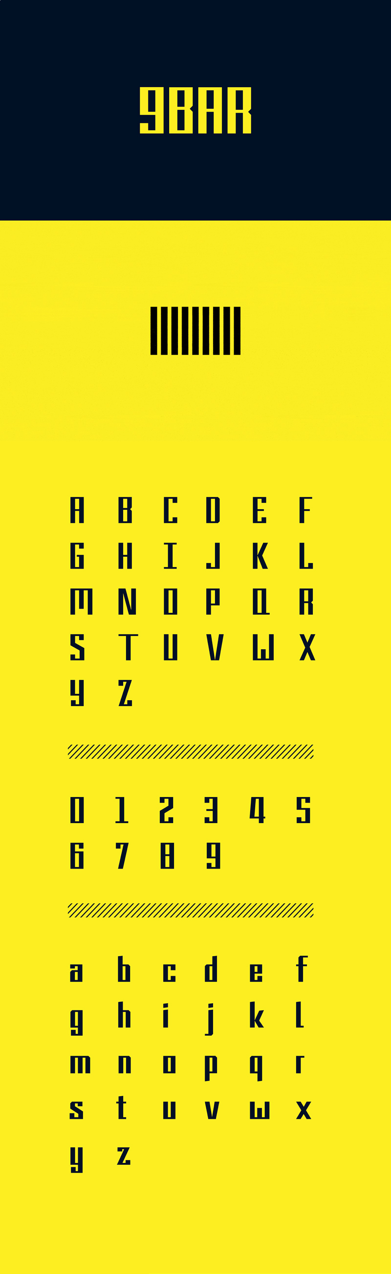 9BAR Font - бесплатный шрифт
