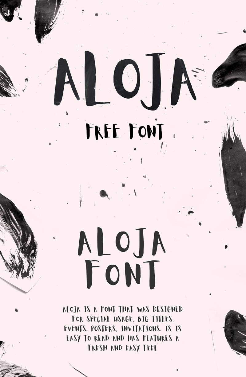 Aloja Font - бесплатный рукописный шрифт