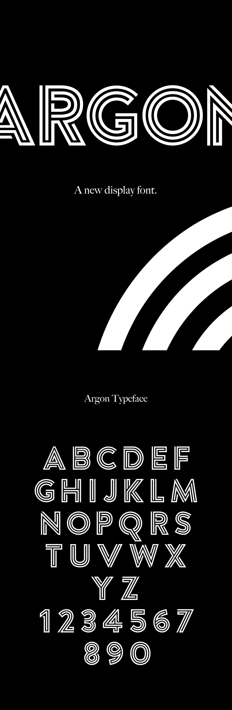 Аргрон шрифт - геометрический шрифт