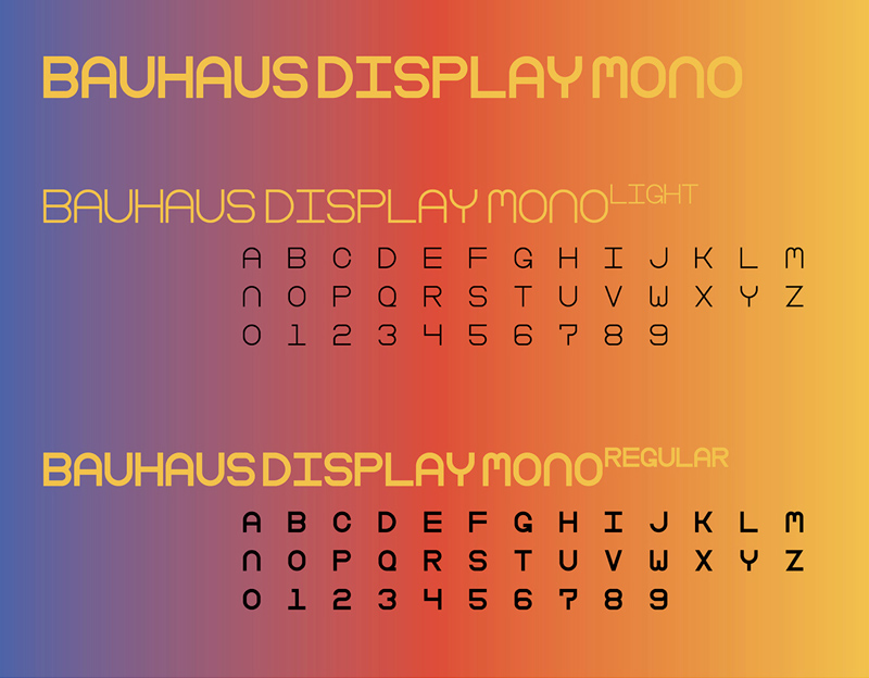 Bauhaus Display Mono Font
