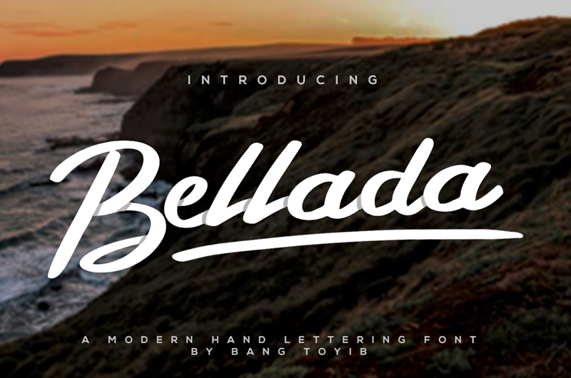Шрифт Bellada - бесплатный шрифт кисти