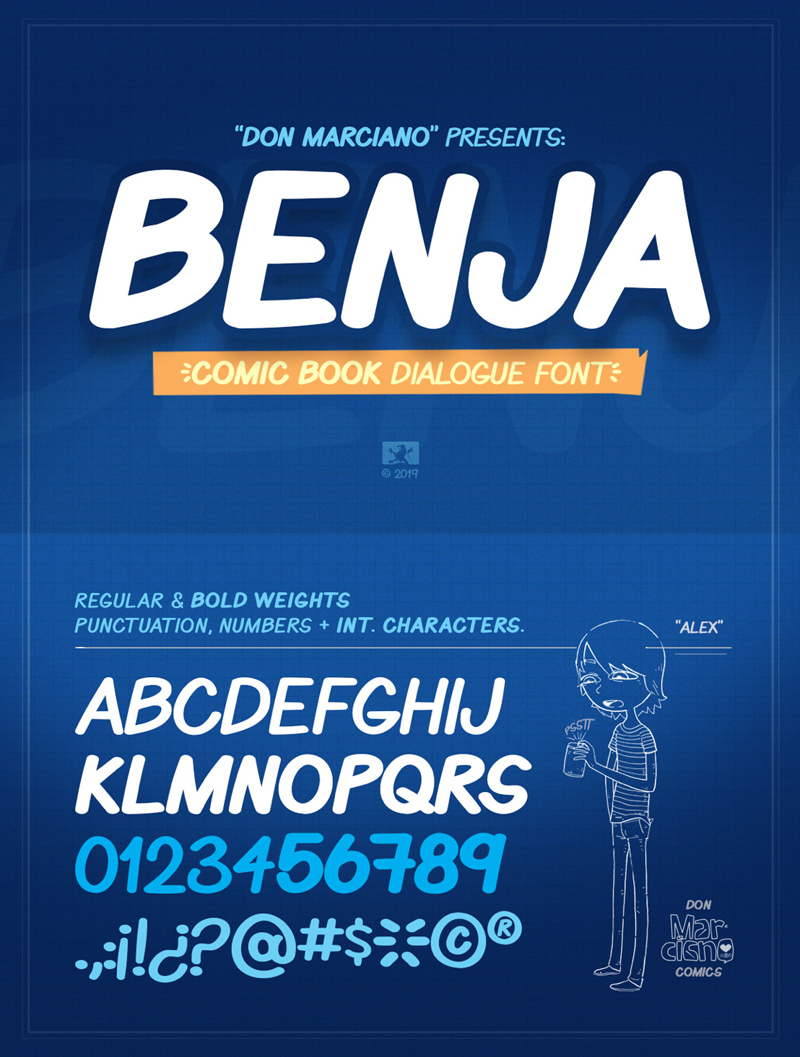 Police de bande dessinée Benja