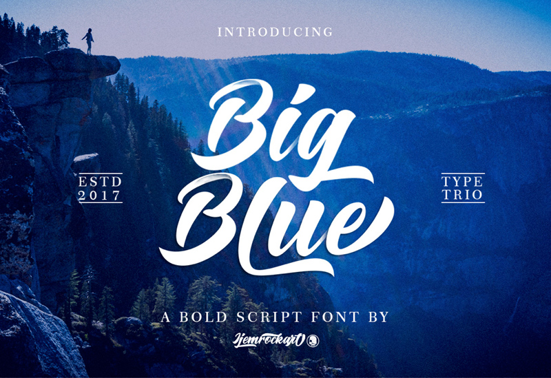 Шрифт сценария Big Blue