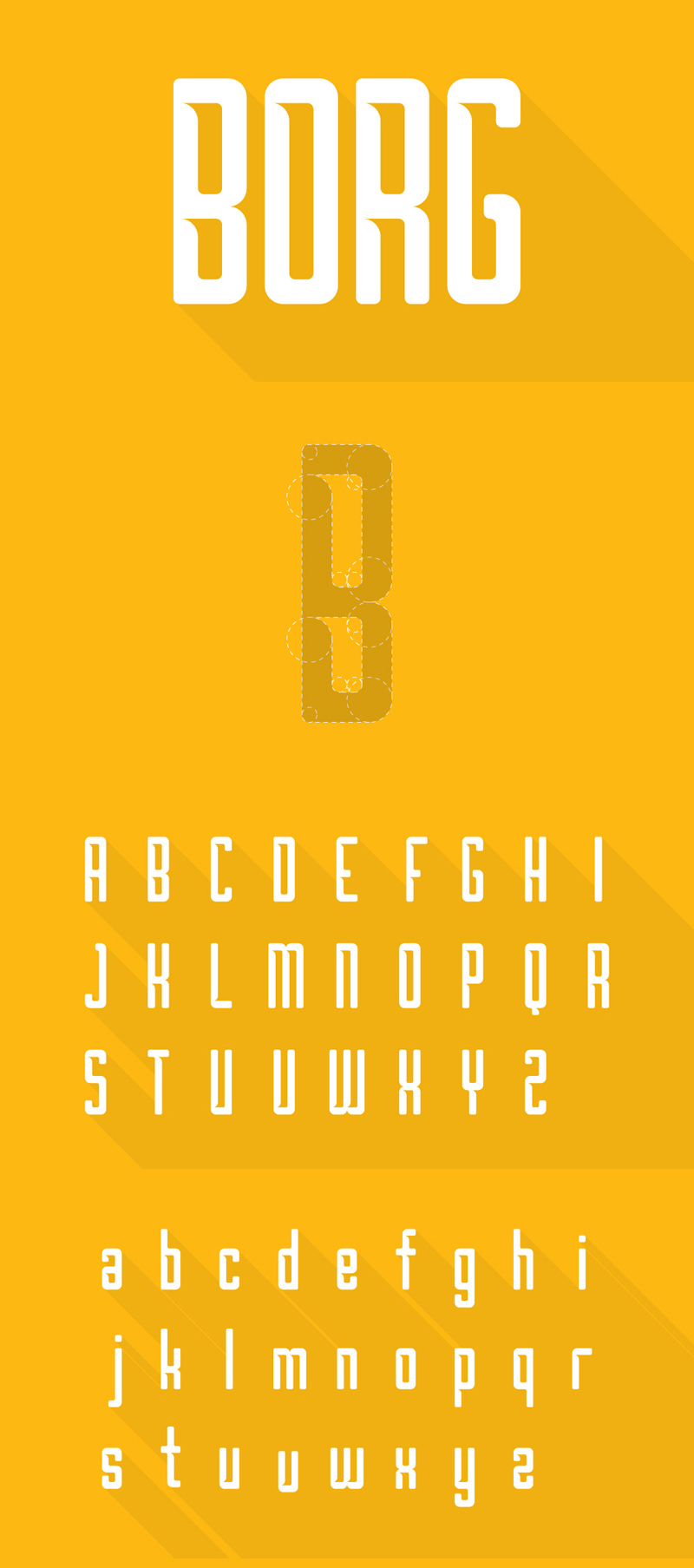 Borg Font - минималистичный и геометрический шрифт
