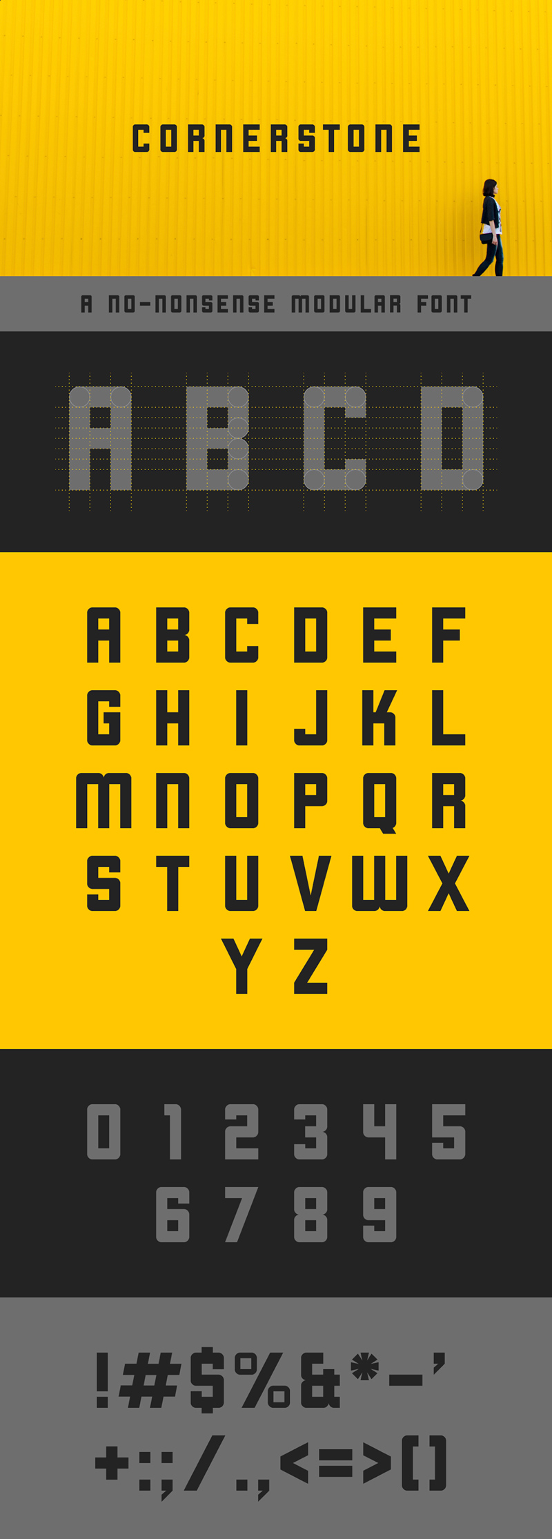 Cornerstone Font – Modular Vintage Typeface