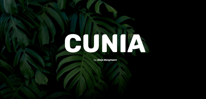 Cunia -Schriftart - kostenlose Schriftart