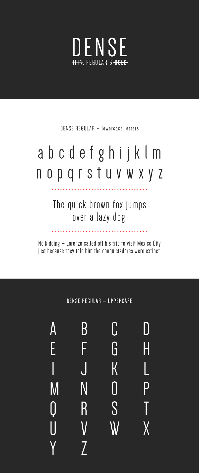 Dense Font – Regular Condensed Geometric Typeface