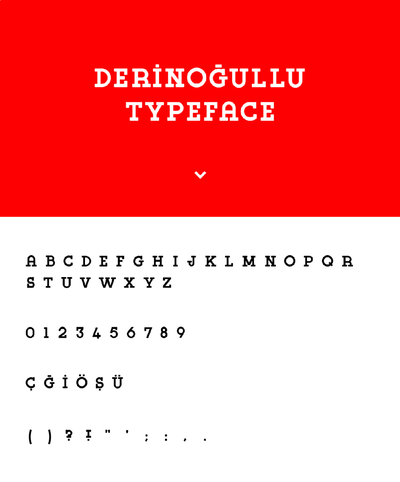 Derinogullu -Schriftart - kostenlose Schriftart