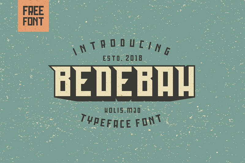 Шрифт Bedebah - шрифт с плитой