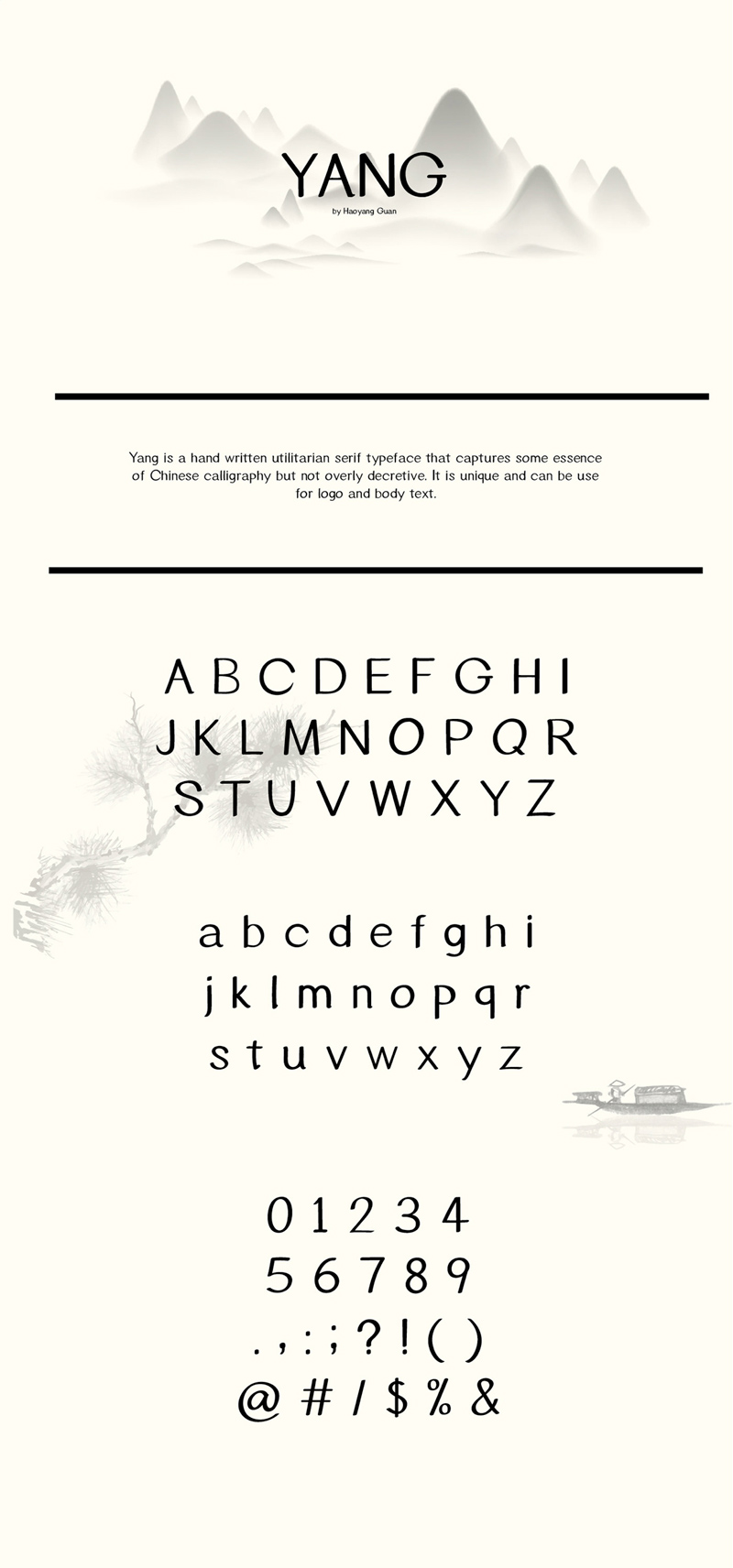 YANG Font – Chinese Inspired Typeface
