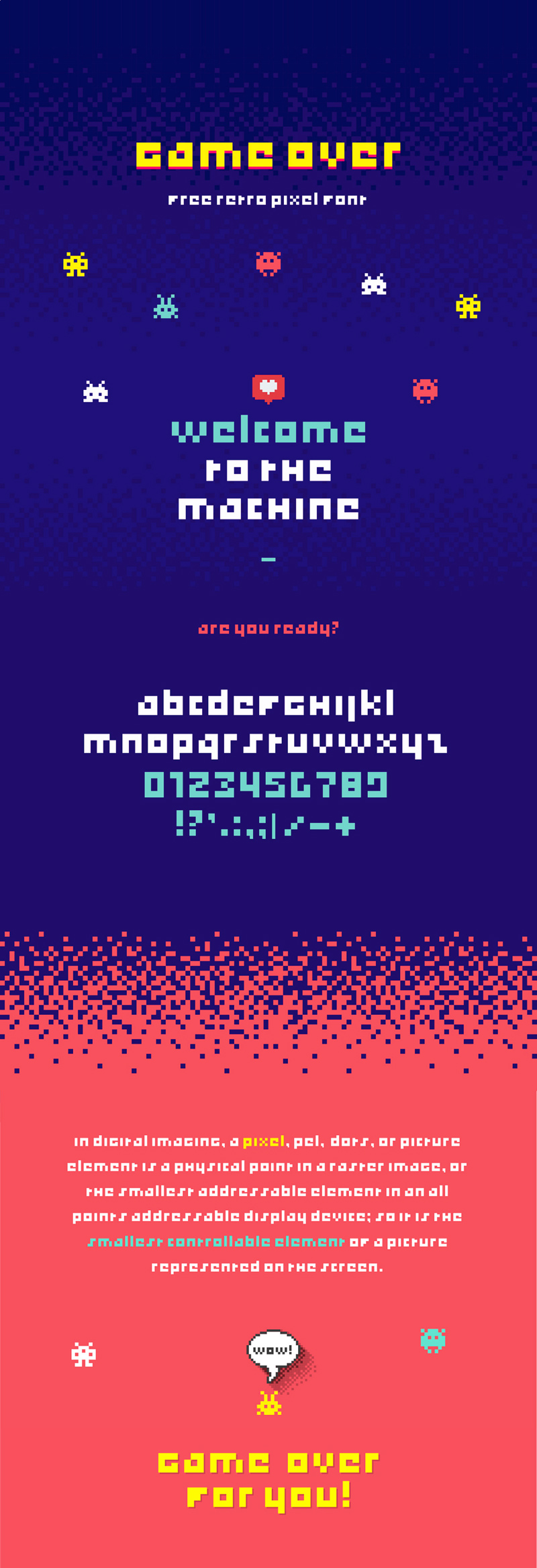 Game Over Font – Pixel Typeface