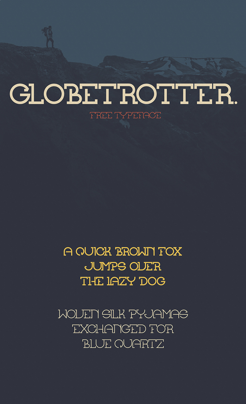 Шрифт Globetrotter - бесплатный шрифт дисплея