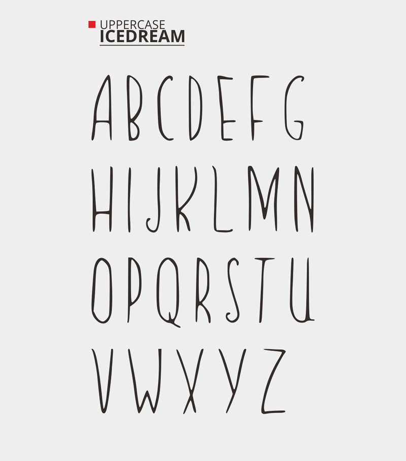 Icedream Beta -Schriftart - Handschriften -Schriftart