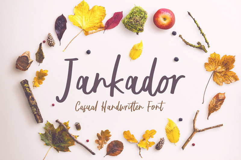 Шрифт jankador - подпись шрифт