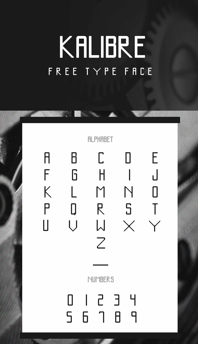 Калибра шрифта - бесплатный шрифт