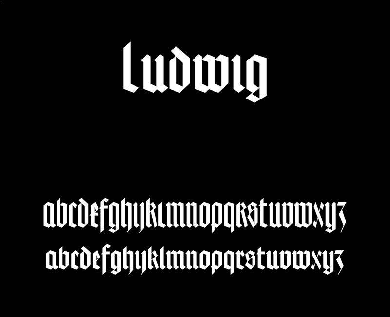 LUDWIG -Schriftart der Schriftart