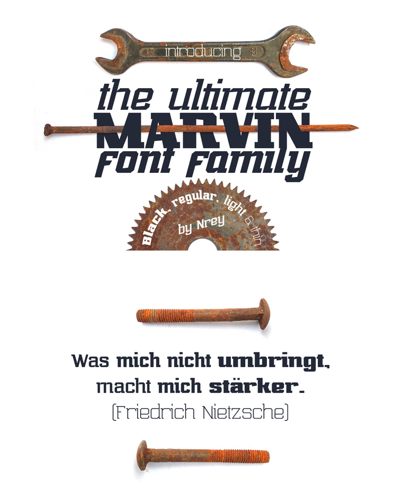 Marvin -Schriftart - Familienschrift